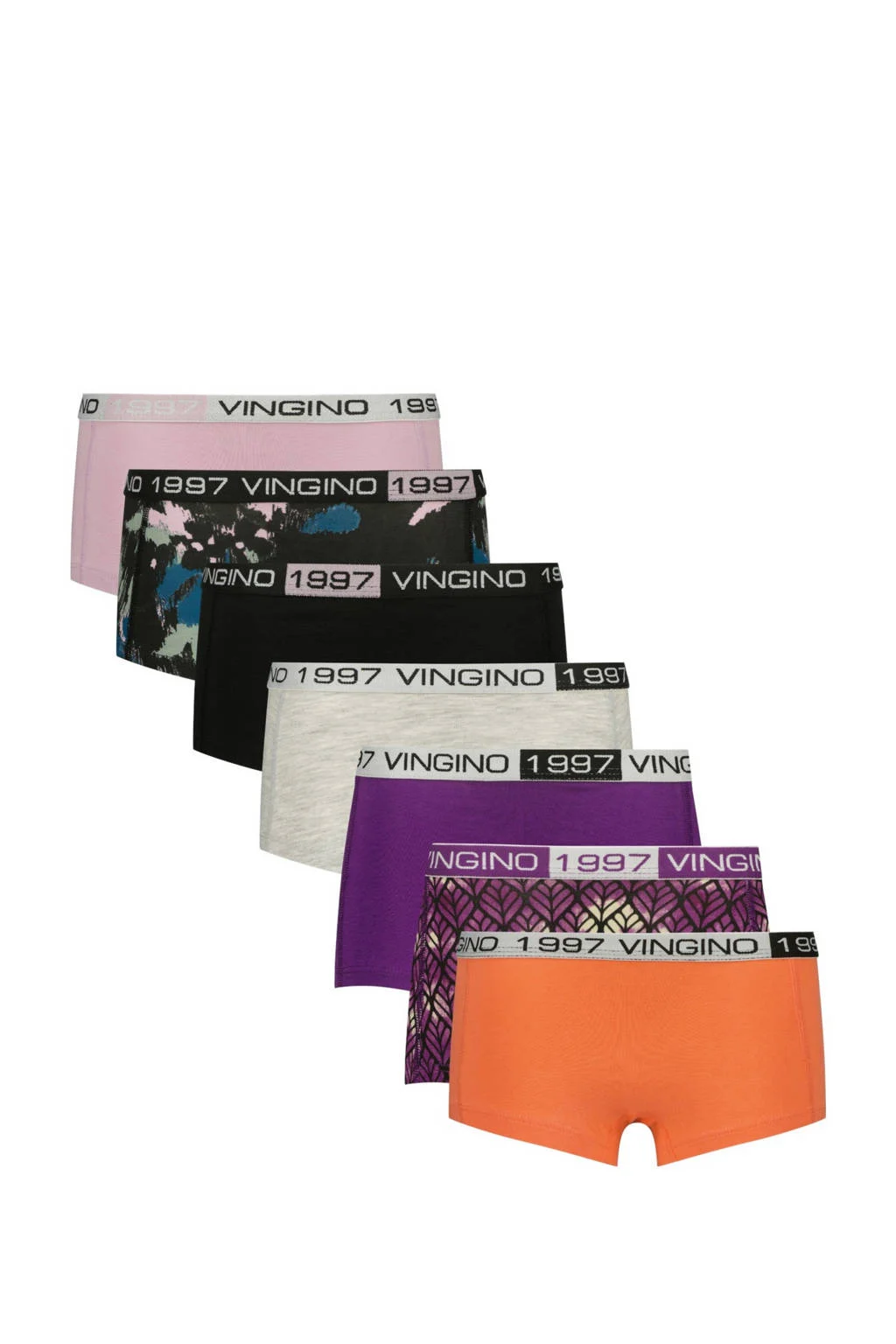 Vingino short - set van 7 oranje/multicolor