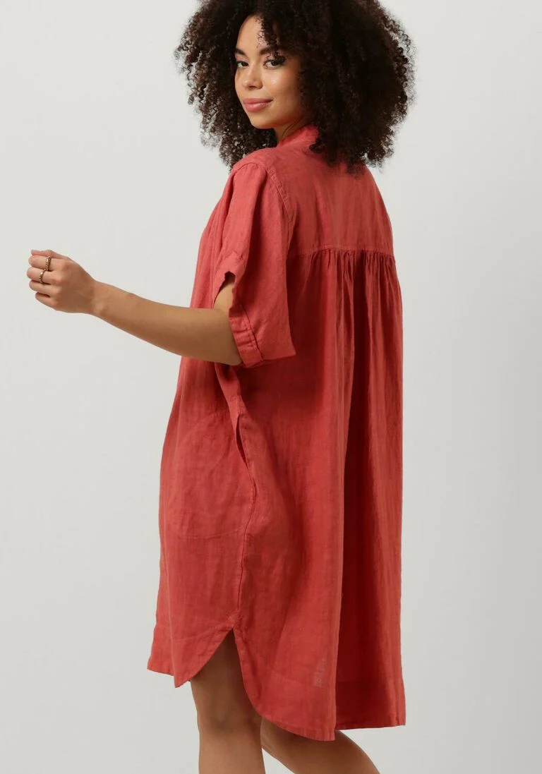 BY-BAR roze by-bar mini jurk amber linen dress