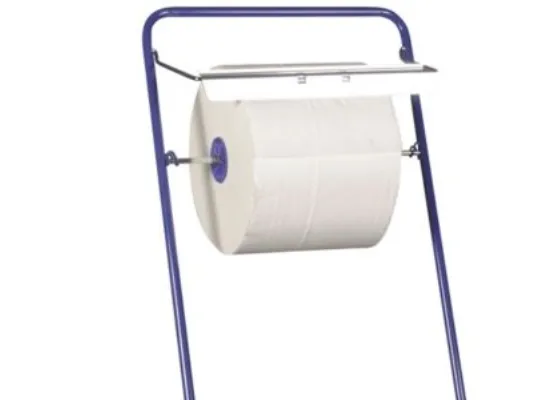 Gulvstativ 84x50x40,5cm - Neutral, blå, rustfrit stål, til værkstedsruller max 40cm