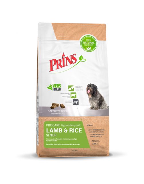 Prins Procare Hypo-Allergic Senior Lam&Rijst - Hondenvoer