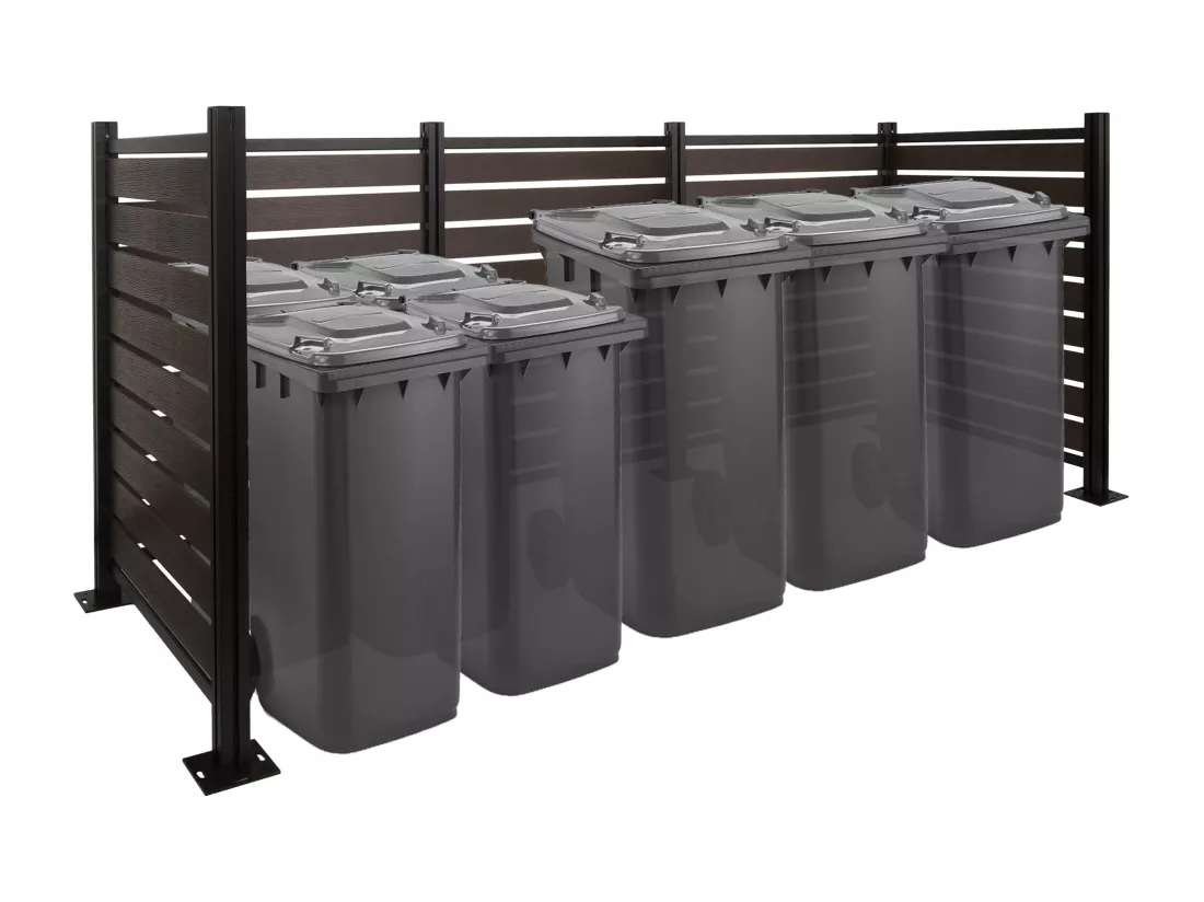Clôture pour poubelles en aluminium MCW-K57, anthracite