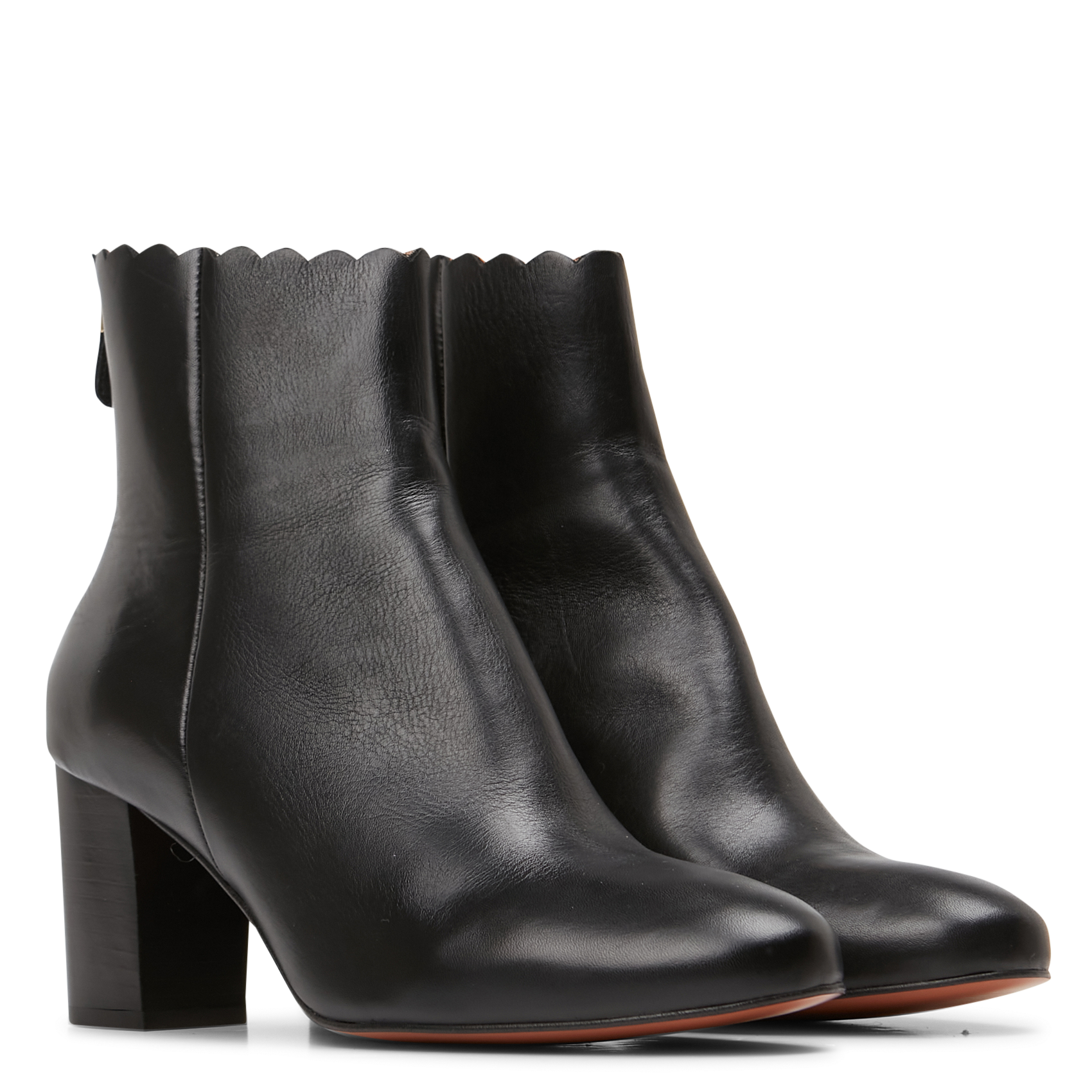 GISELLE - Bottines à talons en cuir | Noir