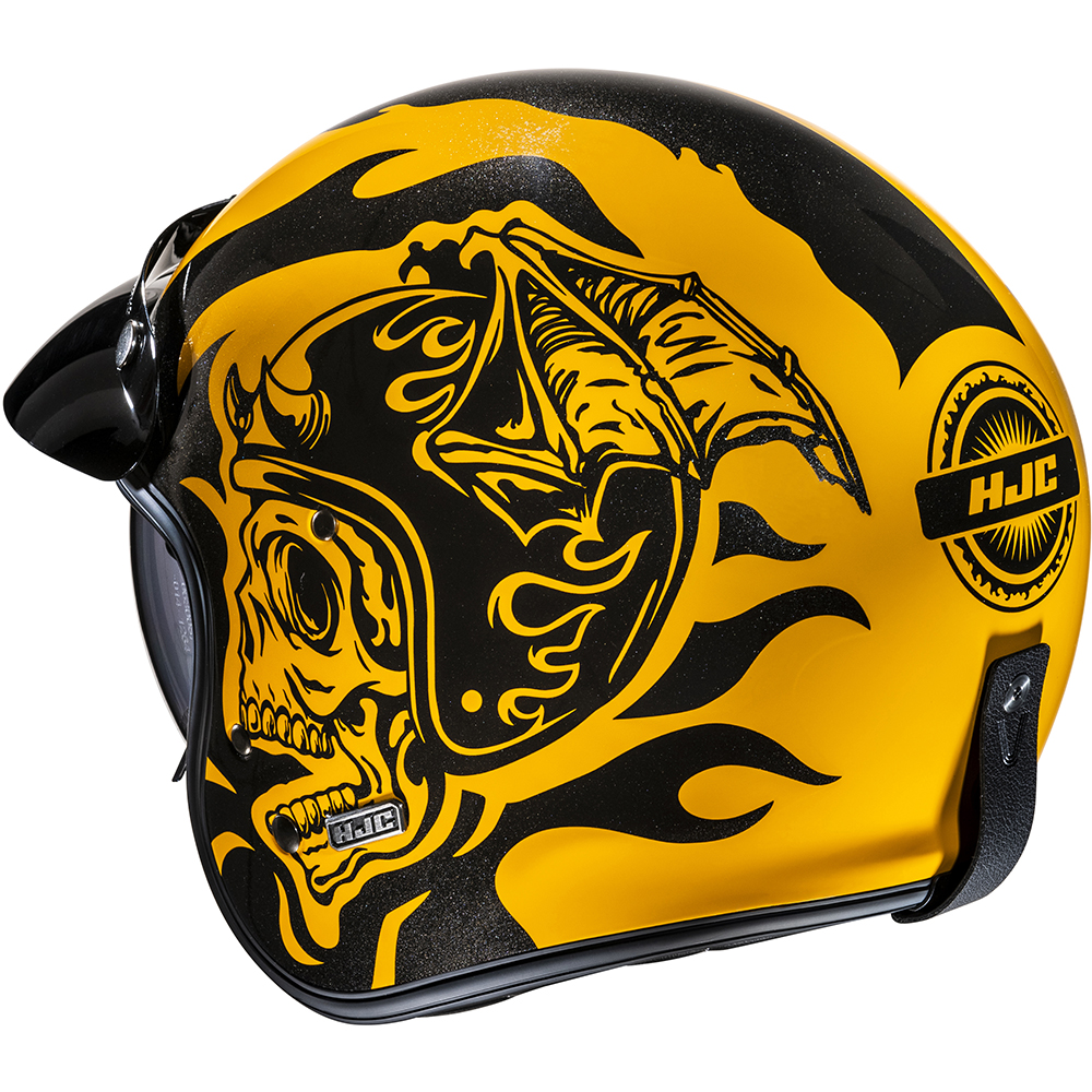 HJC - Casque V31 Flame MC3 / Jaune / Noir / Pailleté