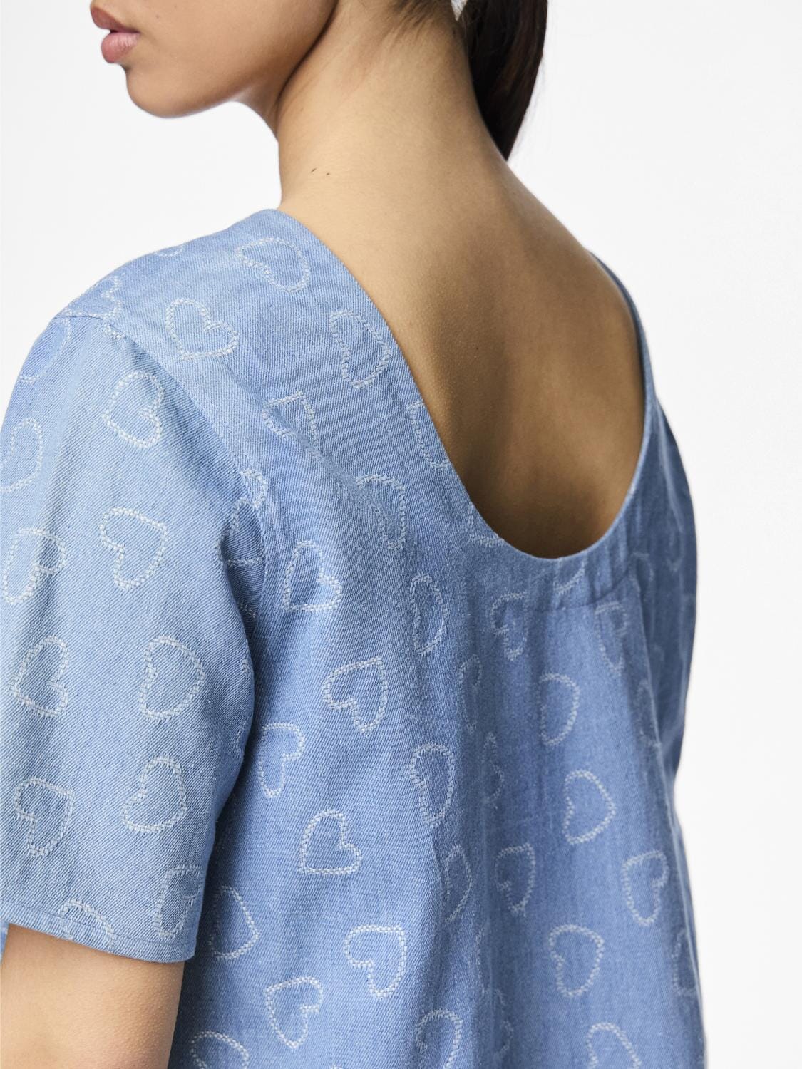 Pieces Pcdiana Ss O-Neck Short Dress