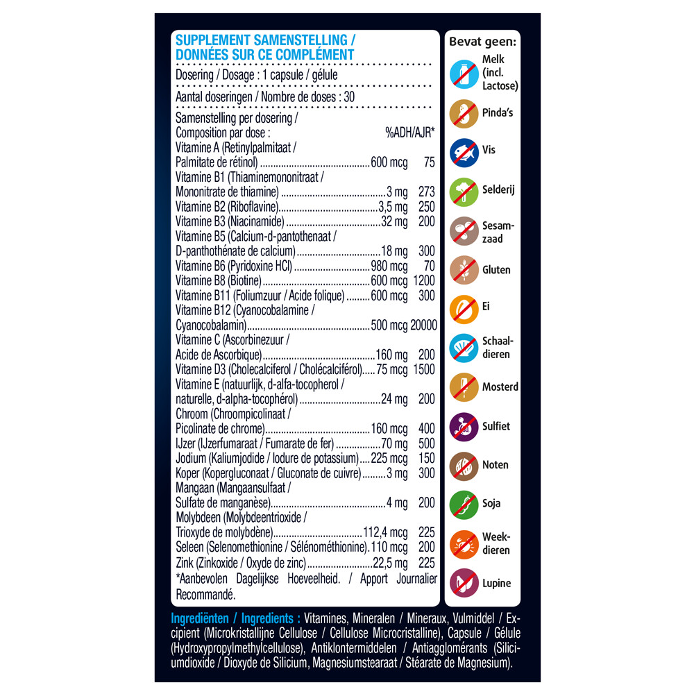 Lucovitaal WLS Multi Vitamine Mineralen Gastric Bypass30 capsules