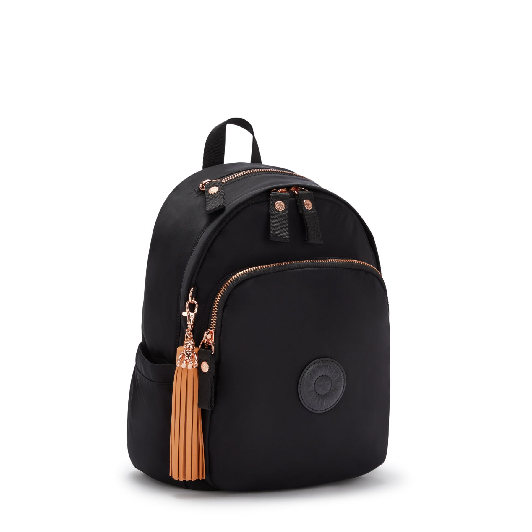 DELIA Sac à Dos Moyen avec Poche Frontale et Poignée Supérieure - Rose Black