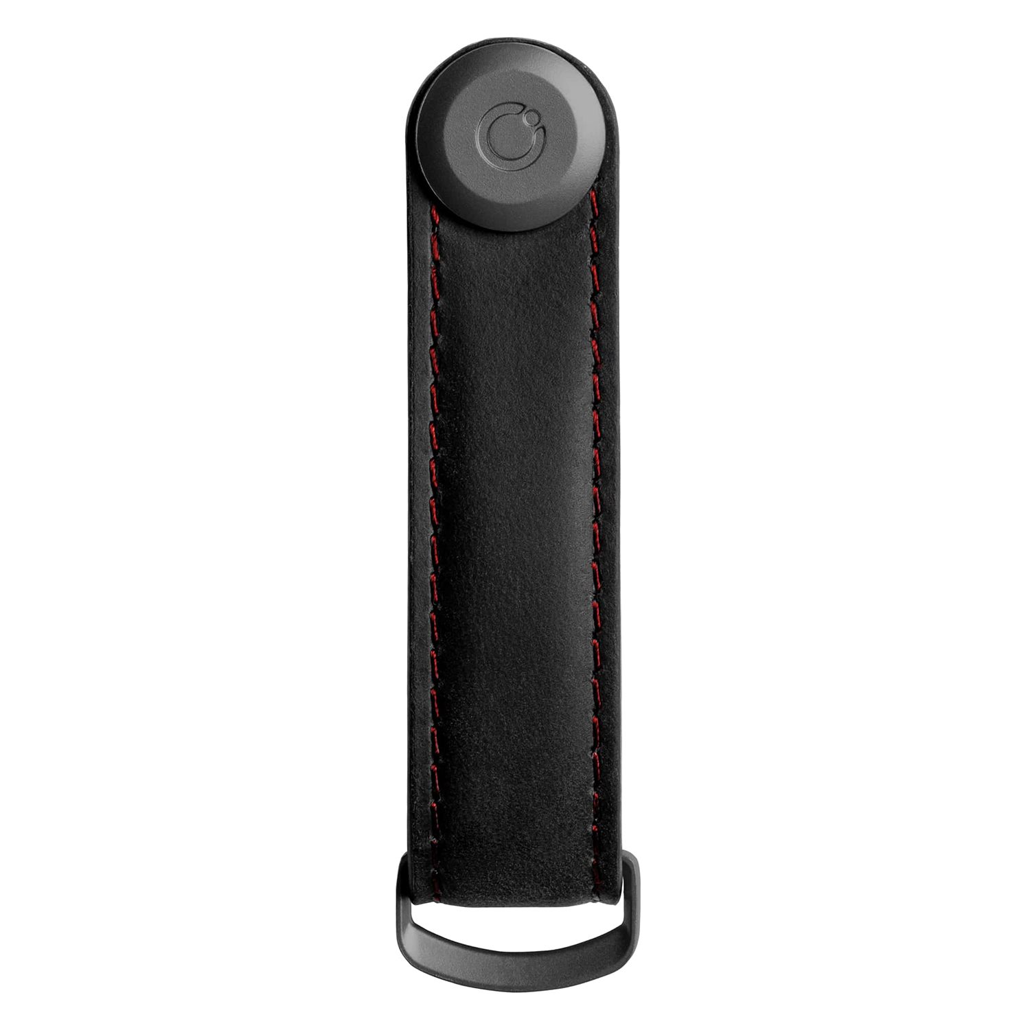 Orbitkey Crazy Horse Leather Key Organiser obsidian black/red