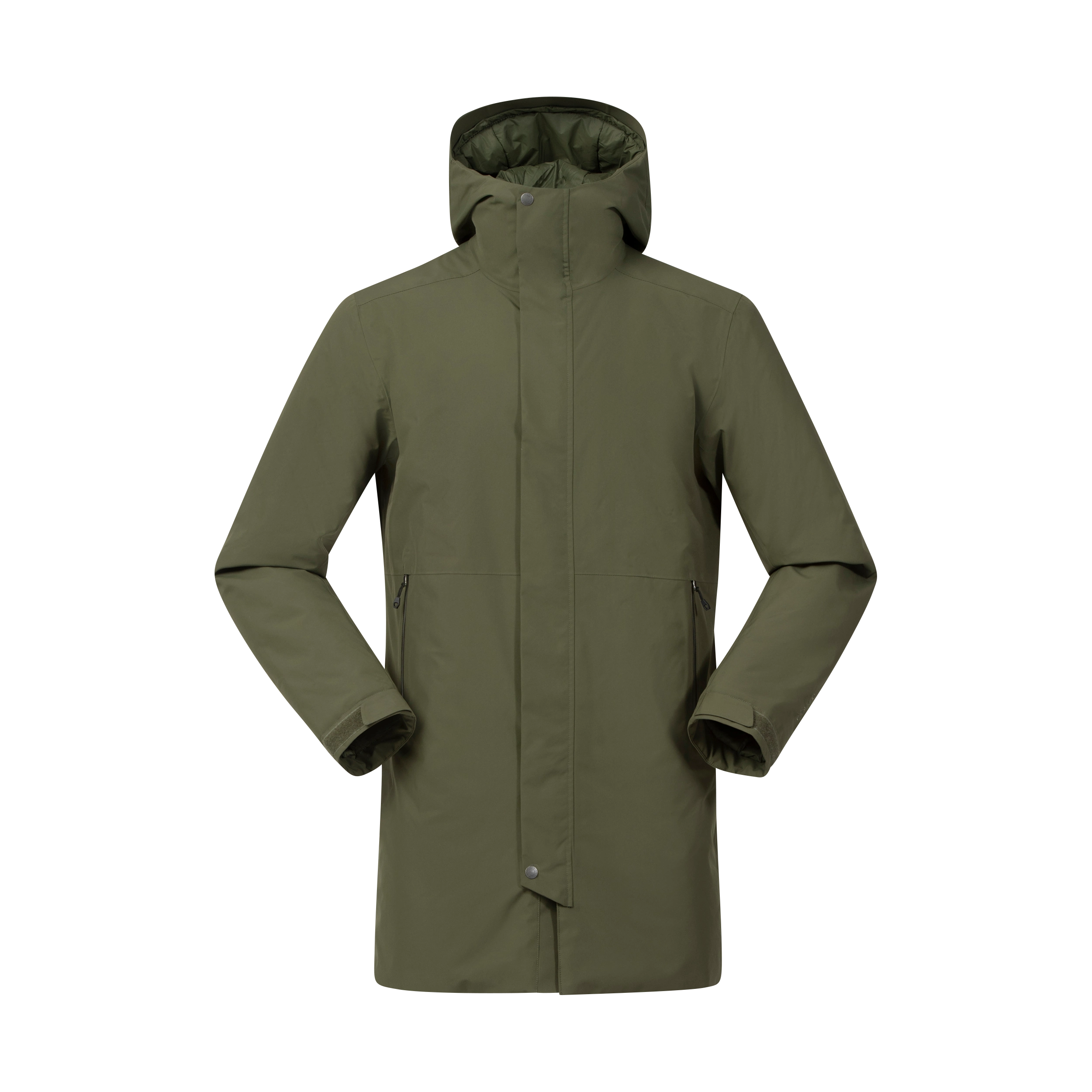 Urban Insulated Shell Coat Men Dark Green Mud