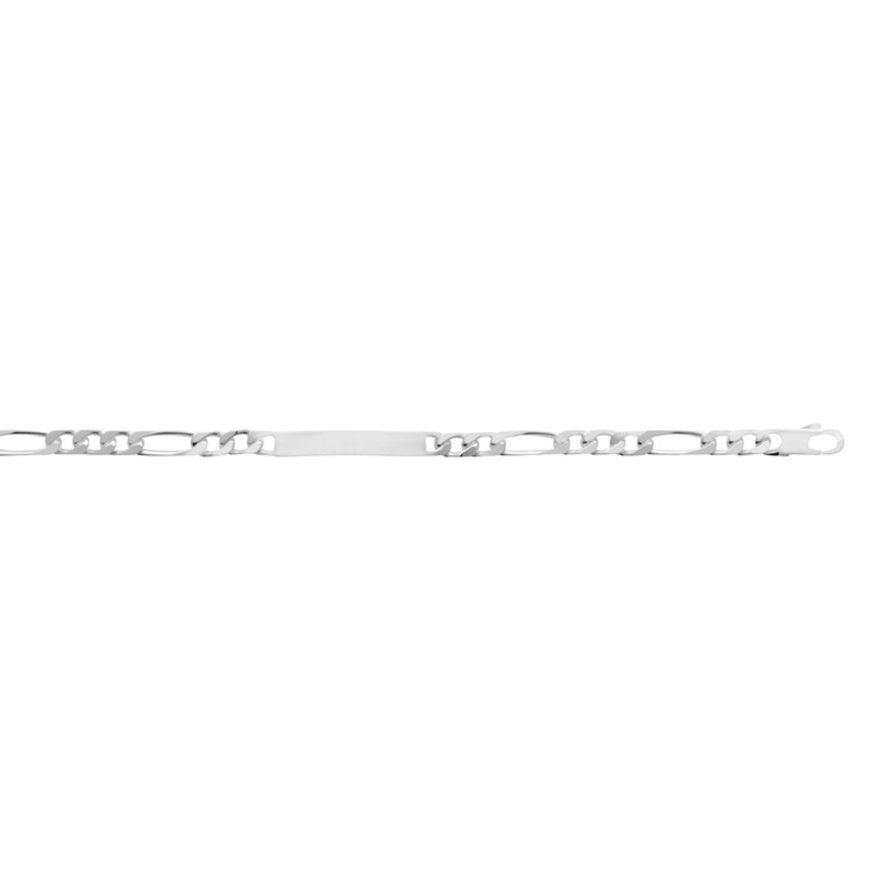 Gourmette Homme - Argent 925 - Cheval alternée 1+3 - Largeur : 5 mm - Longueur : 18 cm