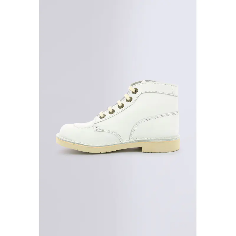 KICK COL BLANC BOTTINES Cuir Fille