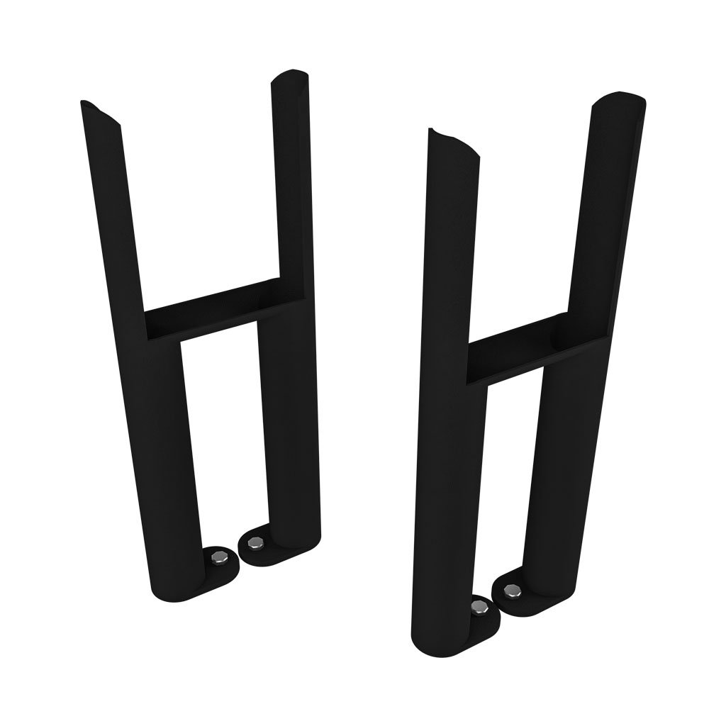 Eastbrook Imperia voetsteuntjes voor 3 koloms radiator zwart mat