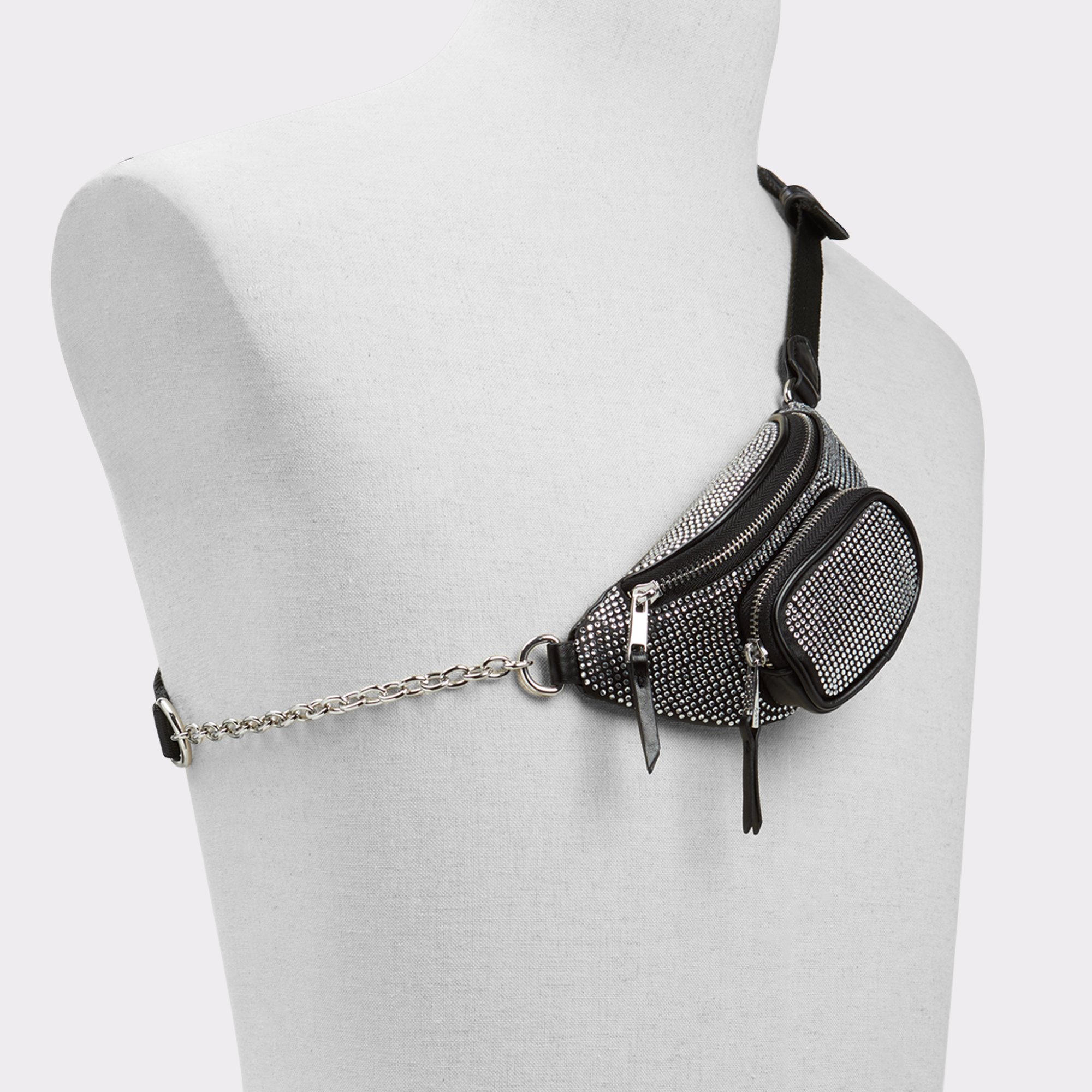Jomaa Black-Silver Multi Women Backpacks & Fanny Packs