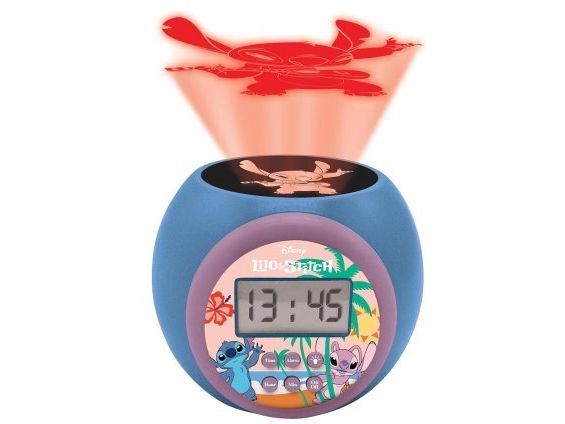 Lexibook Projektor-Wecker Stitch Rundlicher Disney Stitch Wecker mit LCD-Anzeige
