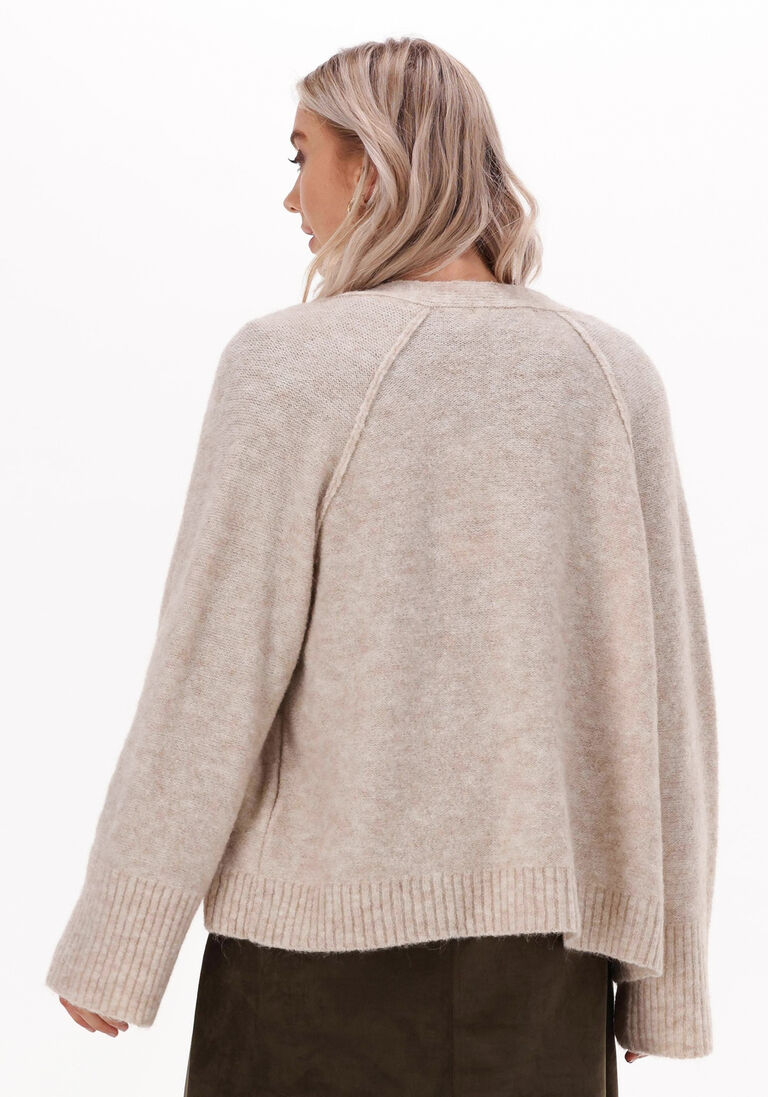 SUMMUM beige summum vest cardigan soft wool elastane knit