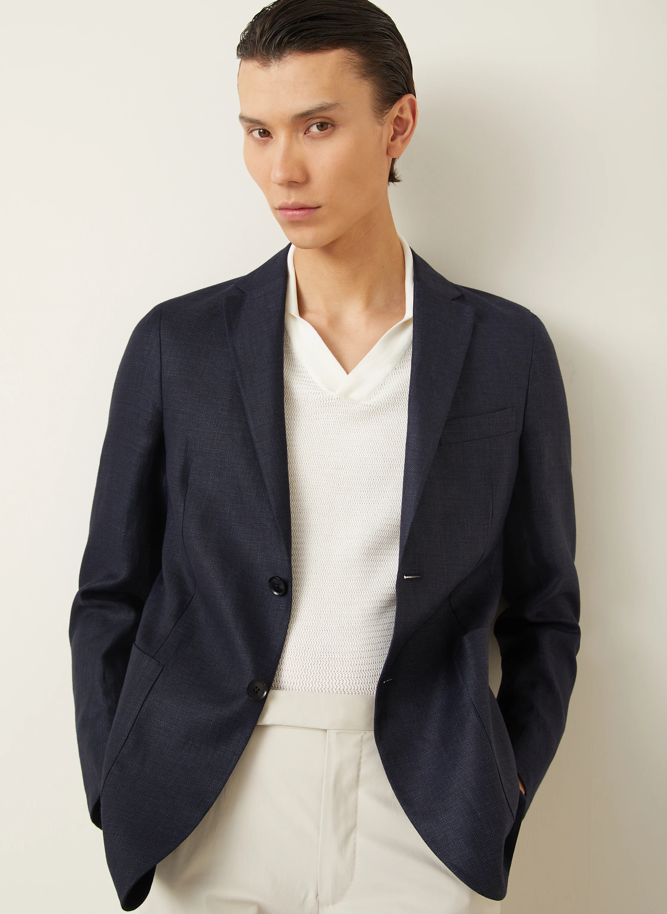 ZEGNA Sakko Slim Fit mit Leinen
