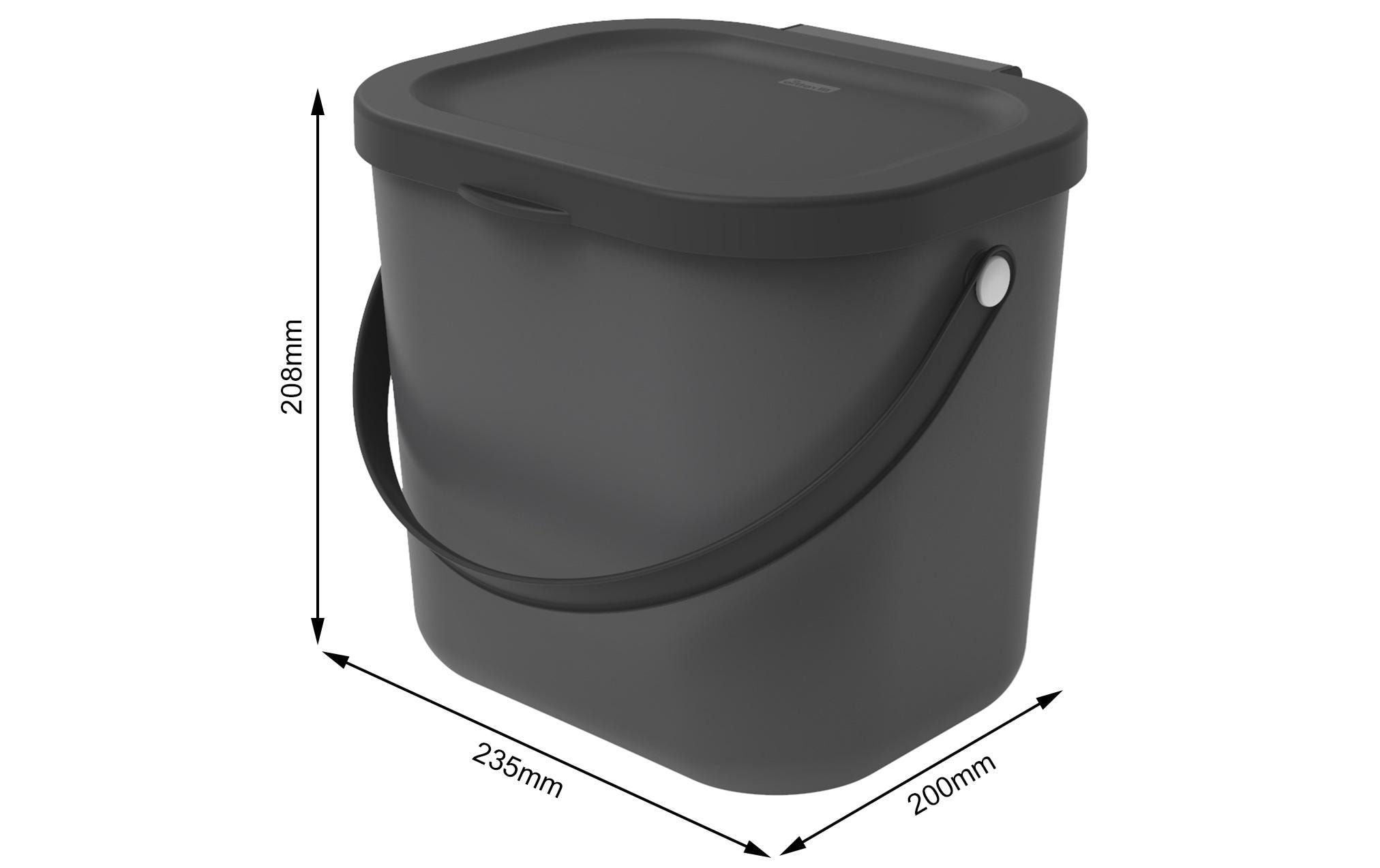 Recyclingbehälter Albula 6 l, AnthrazitRecyclingsystem in der Farbe Anthrazit