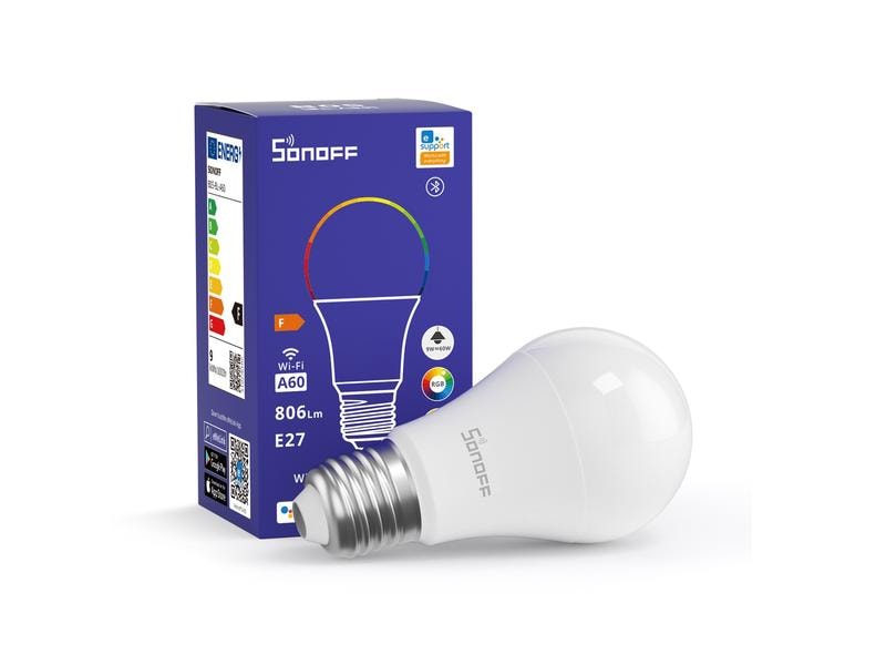 SONOFF Leuchtmittel B05-BL-A60, WiFi-LED, RGBCW, E27 Mehrfarbige WLAN-fähige Smart LED-Glühlampe