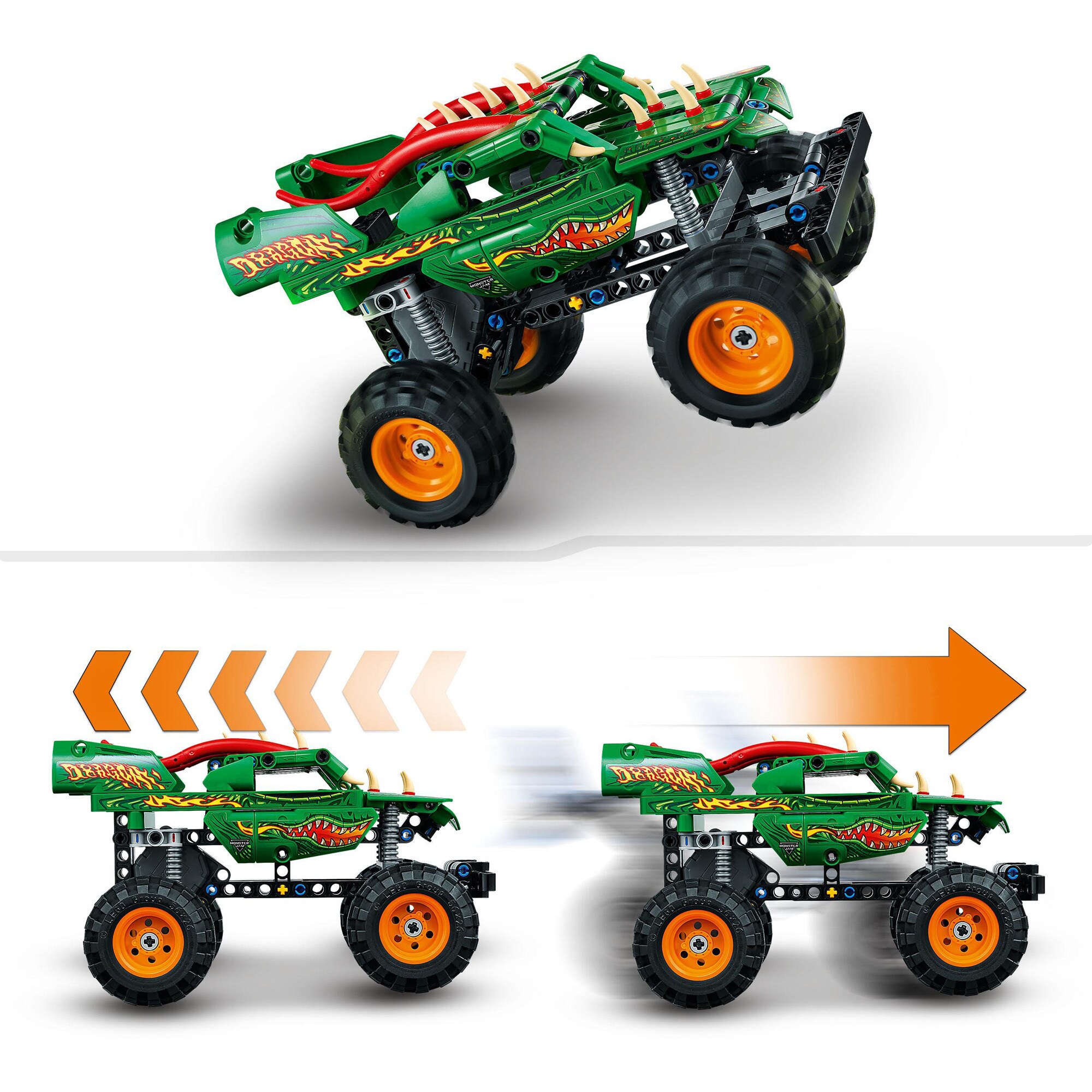 LEGO Konstruktionsspielzeug Technic Monster Jam Dragon