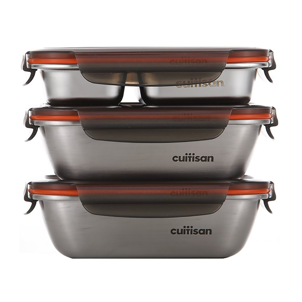 Set 3 boites repas inox + sac de transport Cuitisan