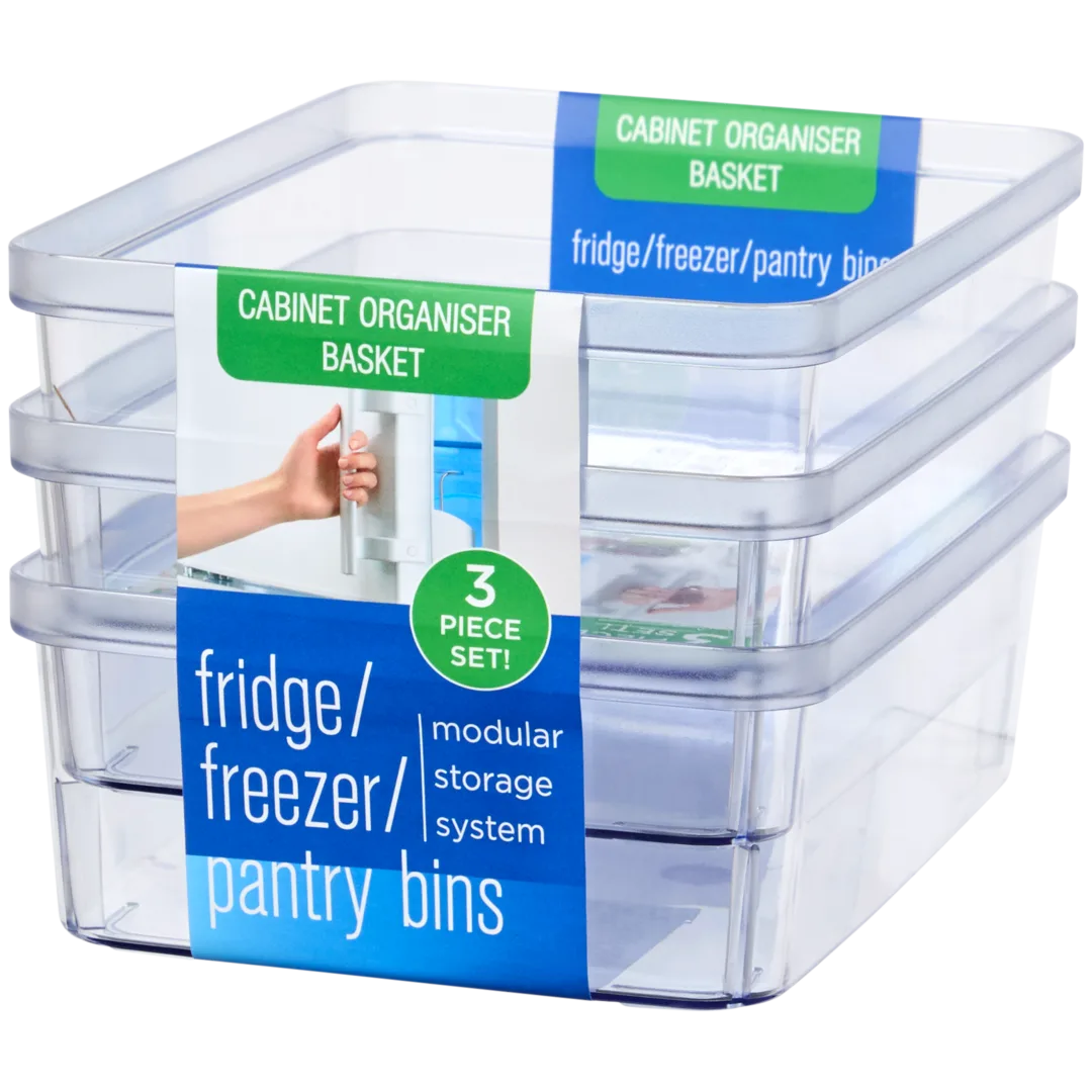 Koelkast- en vriezerorganizers 3 stuks | 19 x 13,5 x 6 cm
