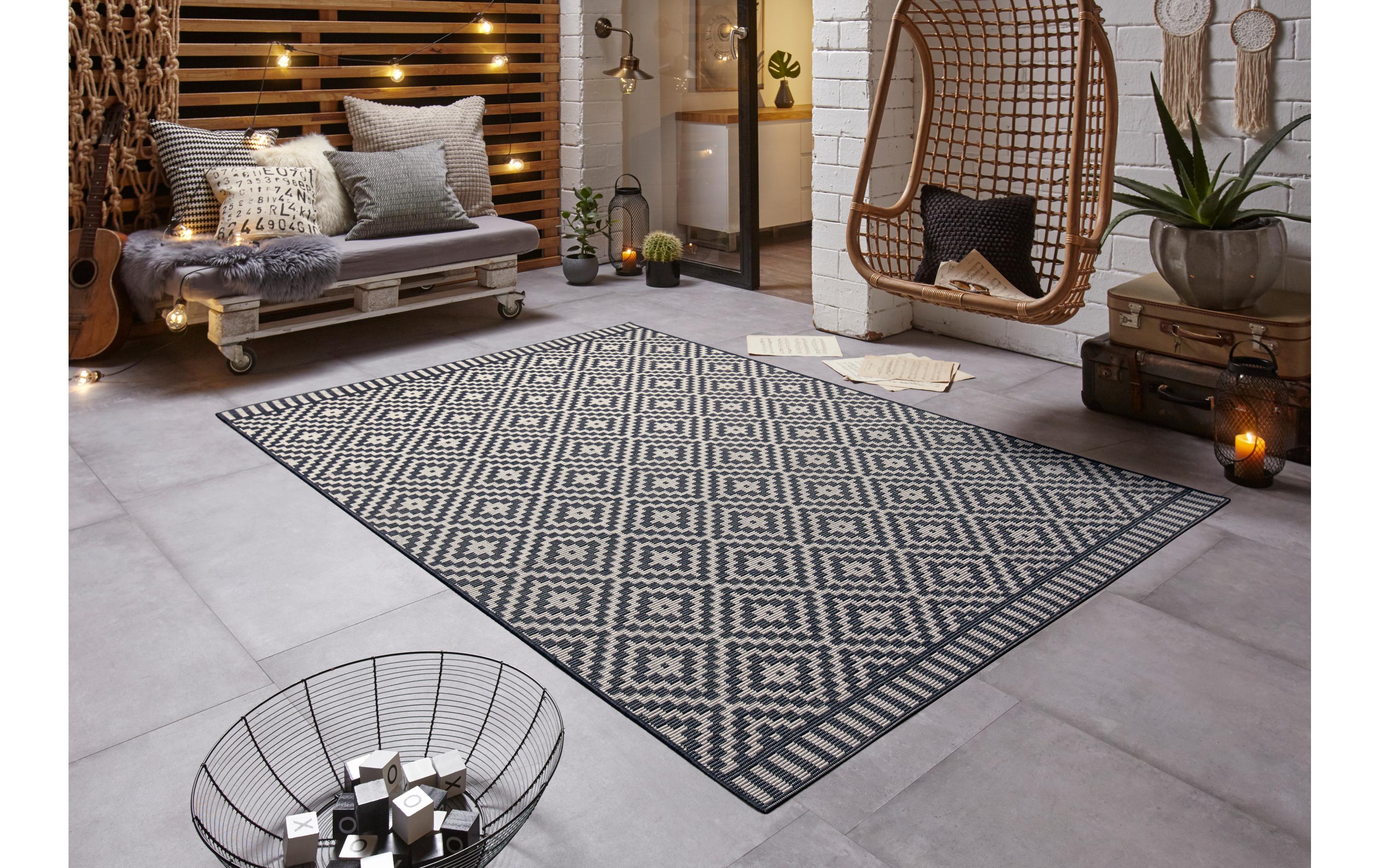 Teppich Breeze 120 x 170 cm, SchwarzIn- & Outdoor Teppich