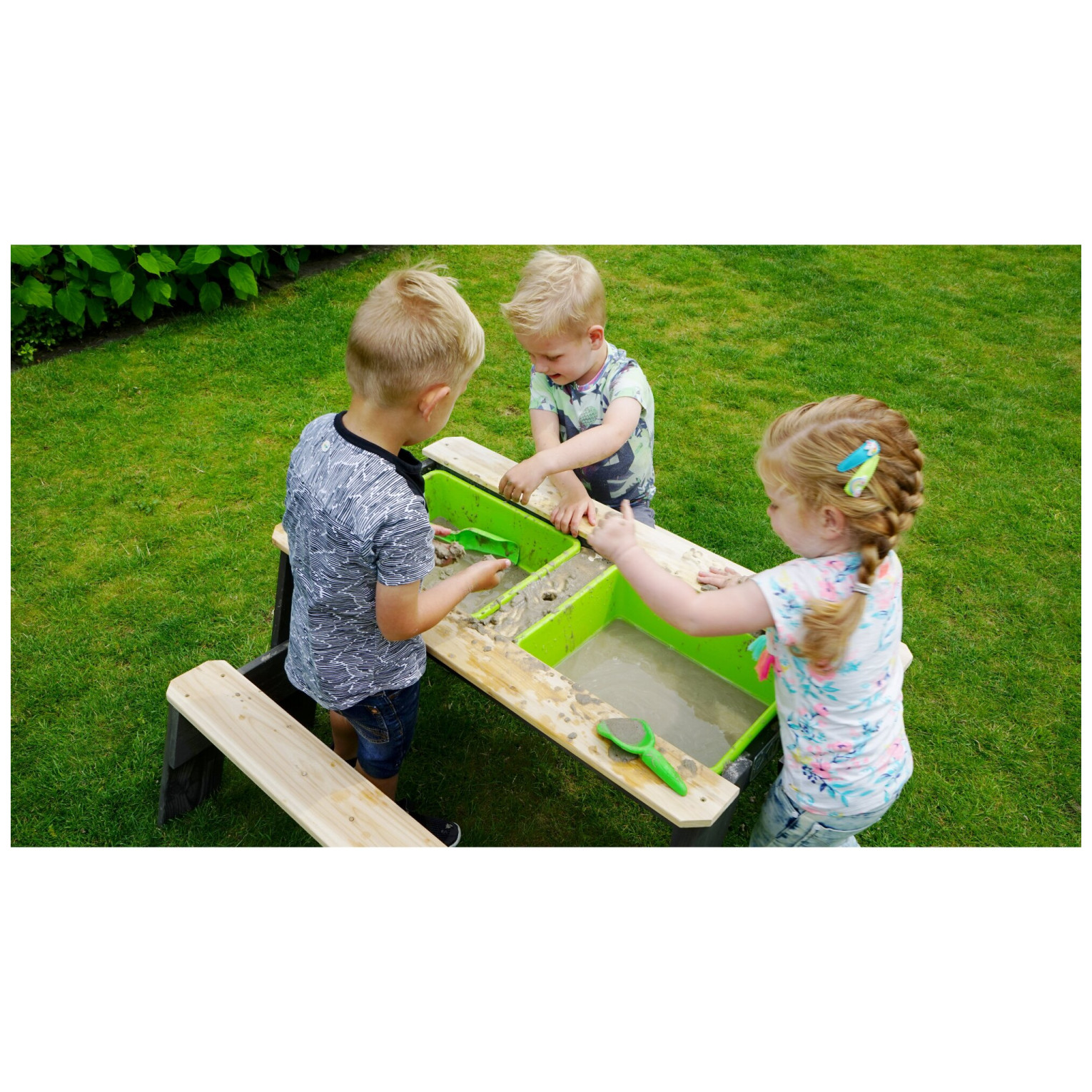 EXIT Aksent zand-, water- en picknicktafel (2 bankjes)
