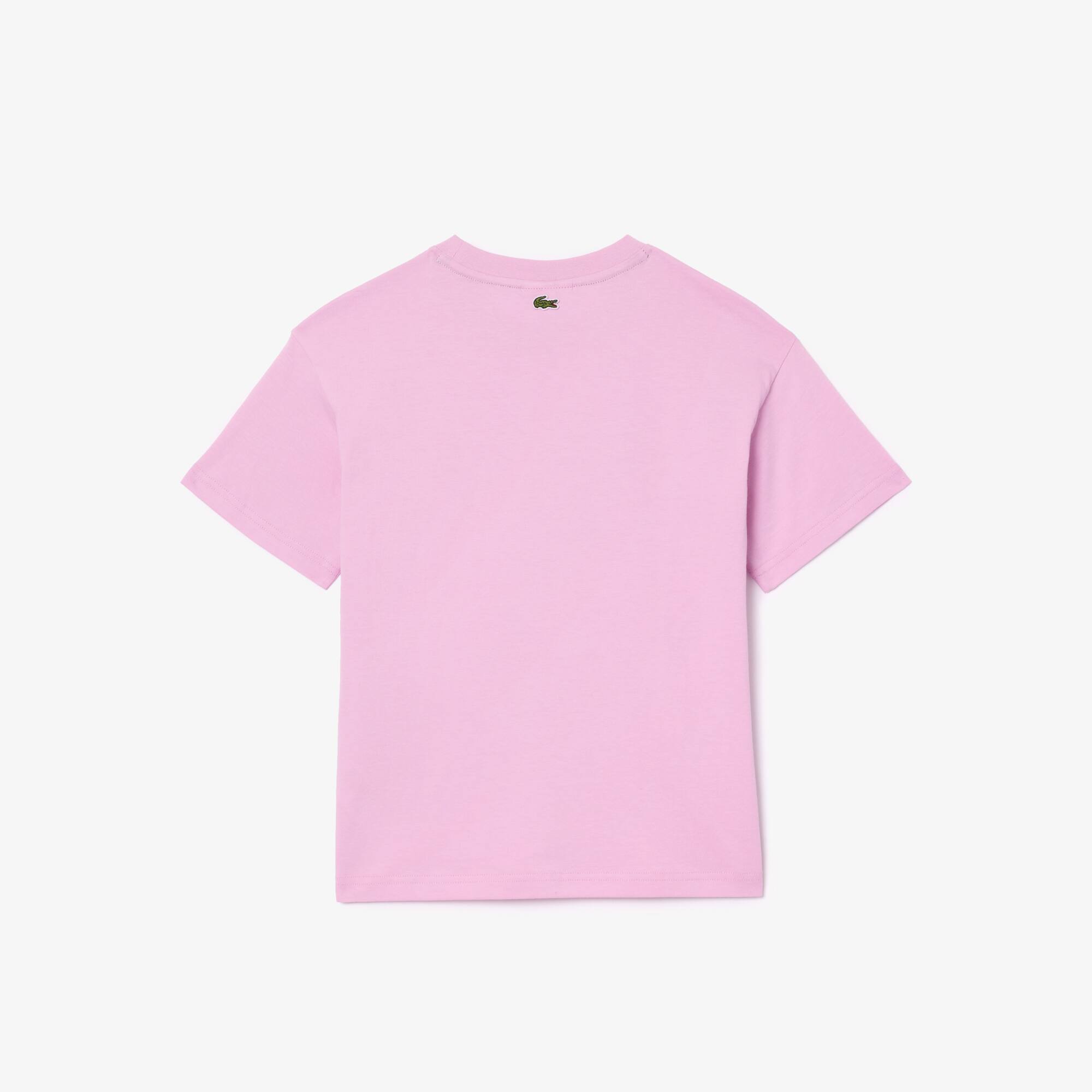 T-shirt avec imprimé graphique en coton T-Shirts & Chemises - Rose - Lacoste - Enfant