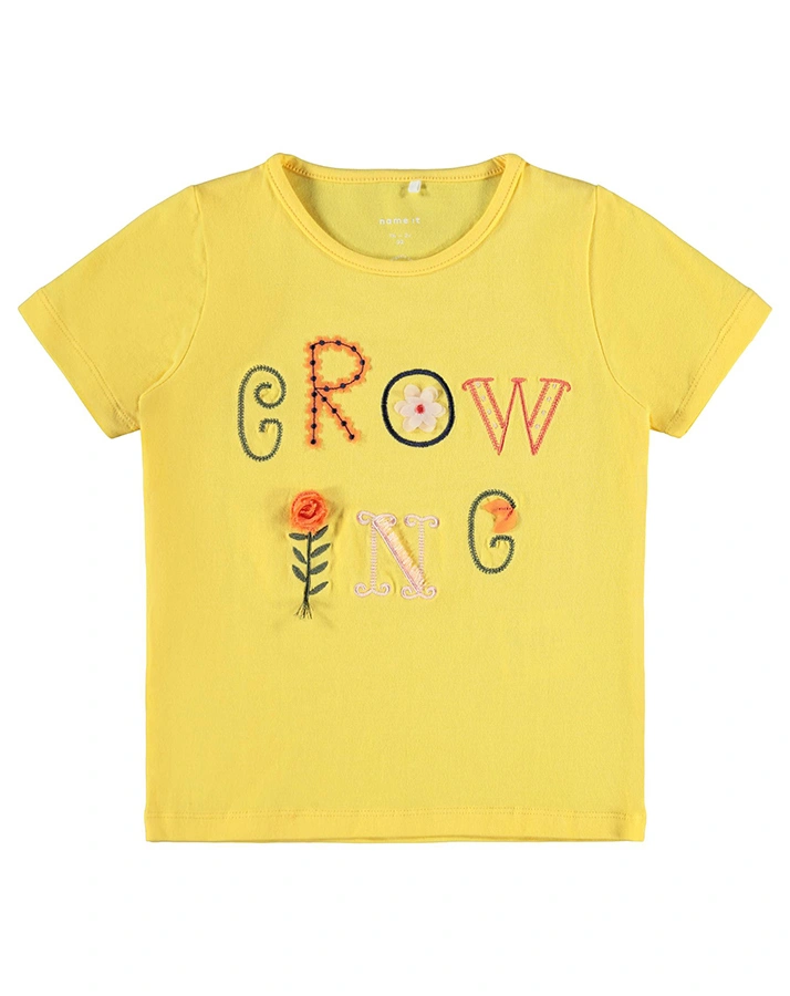 T-Shirt NMFDARUNA in sunset gold