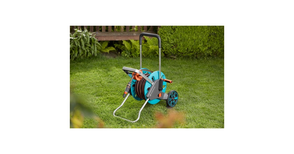 GARDENASlangenwagen AquaRoll M Easy Set  (Turquoise/grijs, 18517-20)
