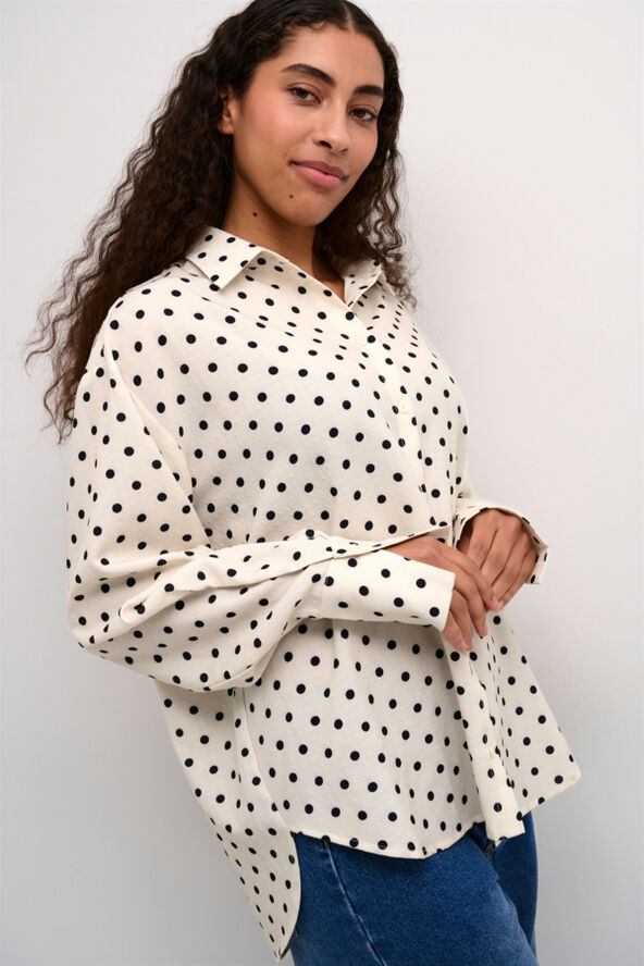 Kaffe KAoscarna Shirt Chalk/black dot