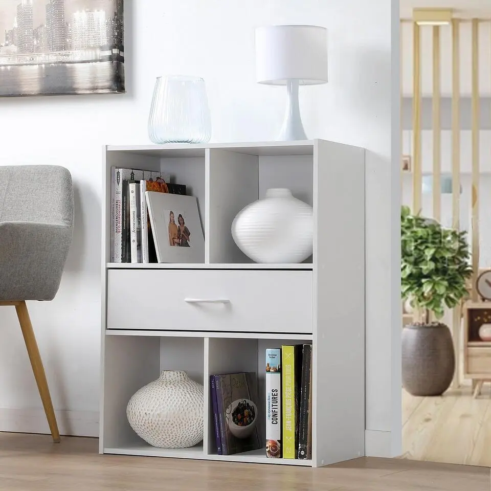 CALICOSY - Opbergplank met 4 compartimenten - 29,5x62x80 cm