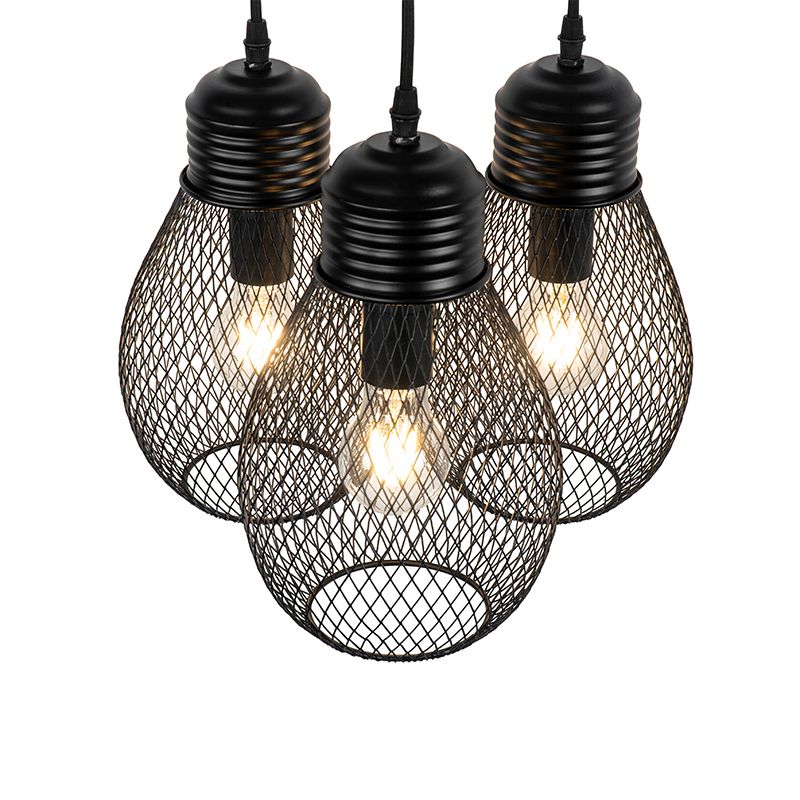 Design hanglamp zwart 3-lichts - Raga