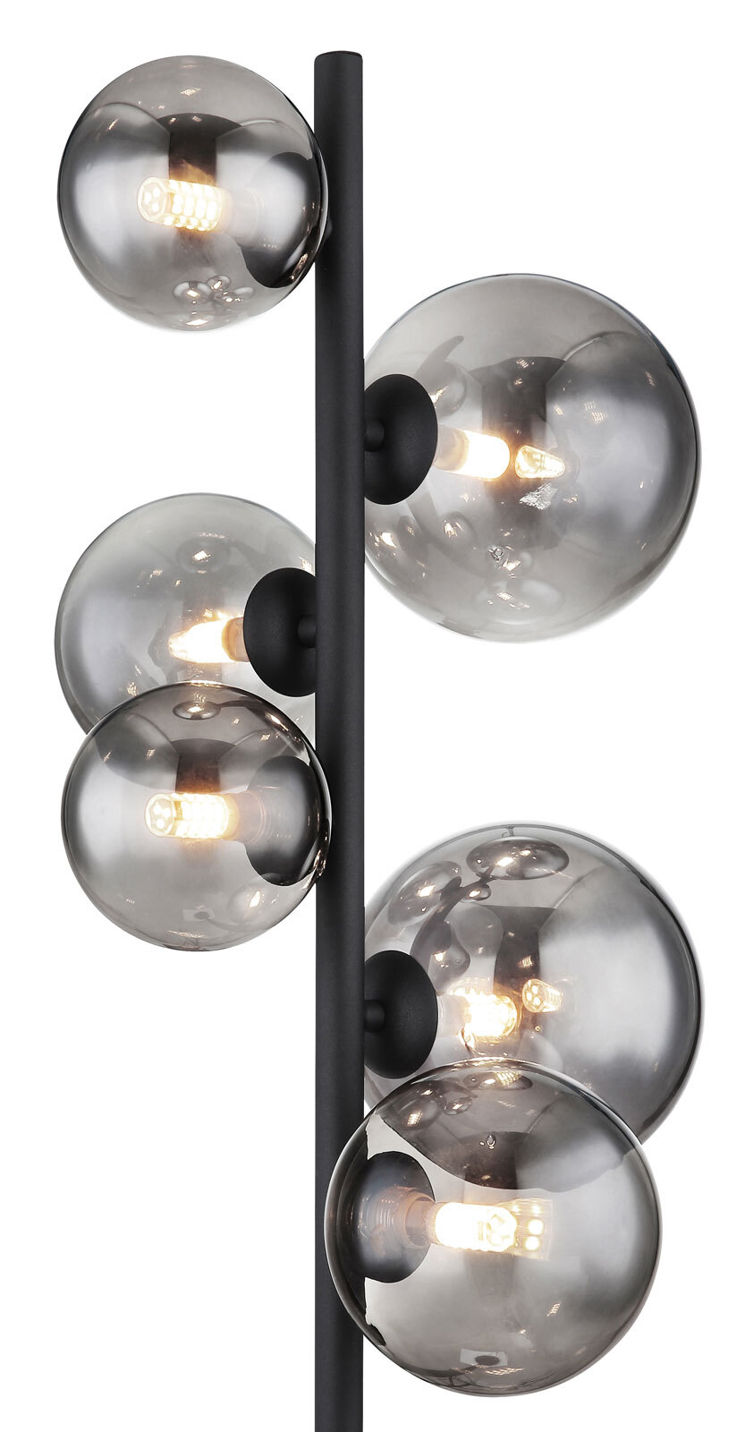 GLOBO LED Retrofit Stehlampe Riha 28,5x26,5cm 155cm schwarz /grau