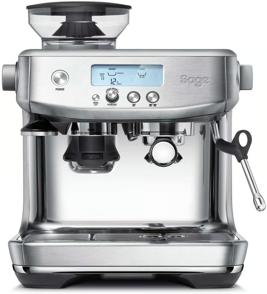 Sage - The Barista Pro - Kaffeevollautomat mit manuellem Milchaufschäumer - Gebürsteter Edelstah