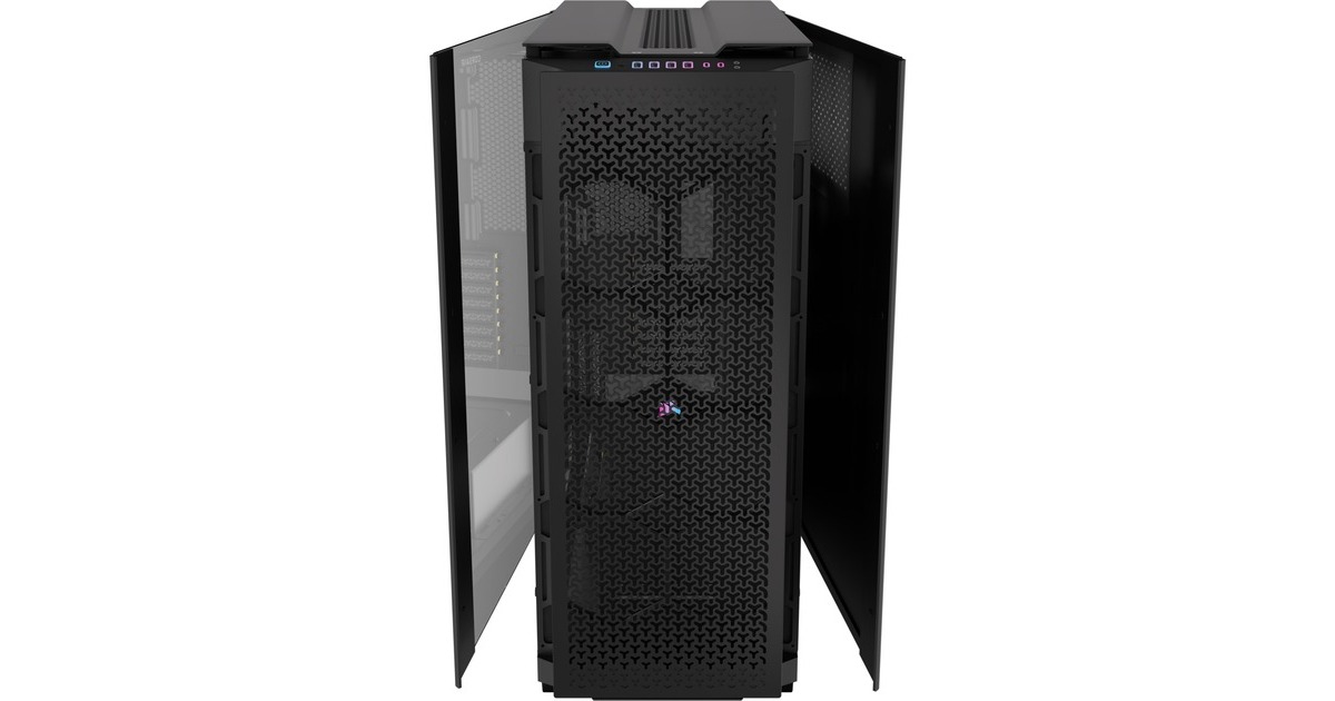 CorsairiCUE LINK 9000D RGB AIRFLOW big tower behuizing  (Zwart | 4x USB-A | 2x USB-C | Tempered Glass)