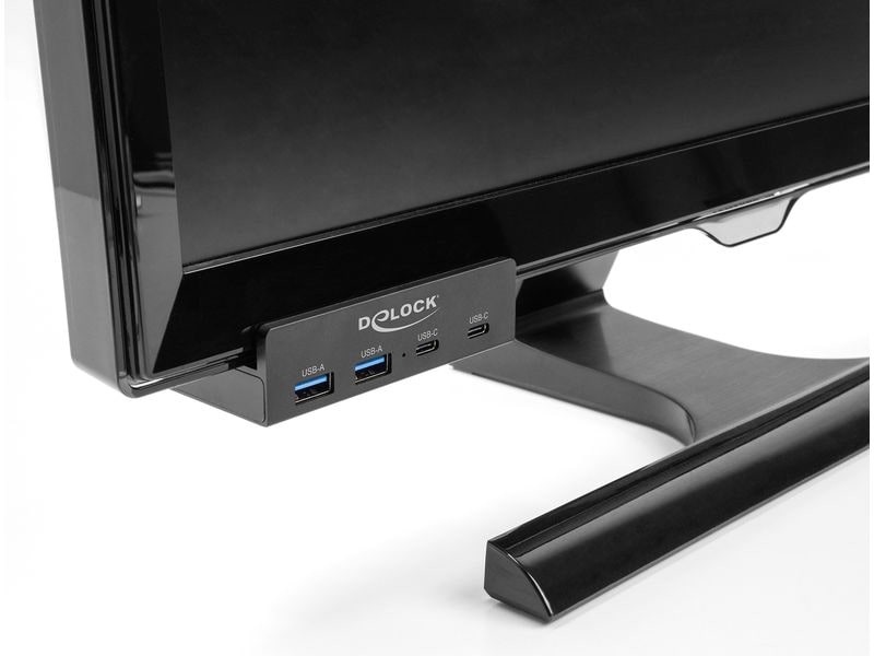 Delock Externer USB-Hub 5 Gbps 4-Port USBHub mit 2x USB Typ-A und 2x USB Type-C mit Feststellschraube