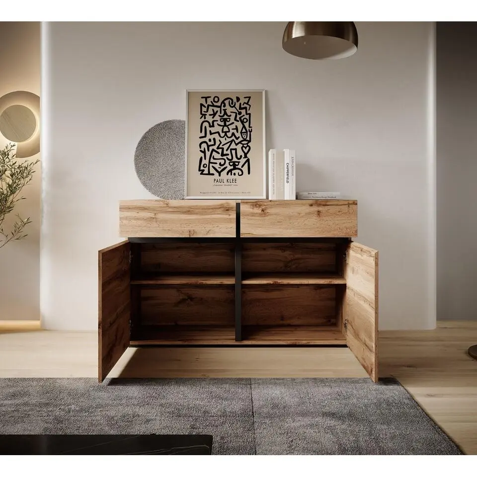 Meubella - Dressoir Cainan - Eiken - 119 cm