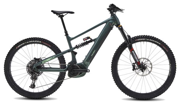 VTT Électrique Tout-Suspendu Rockrider Stilus E-Big Mountain Sram NX 12V 750Wh 27.5'' 29'' Vert