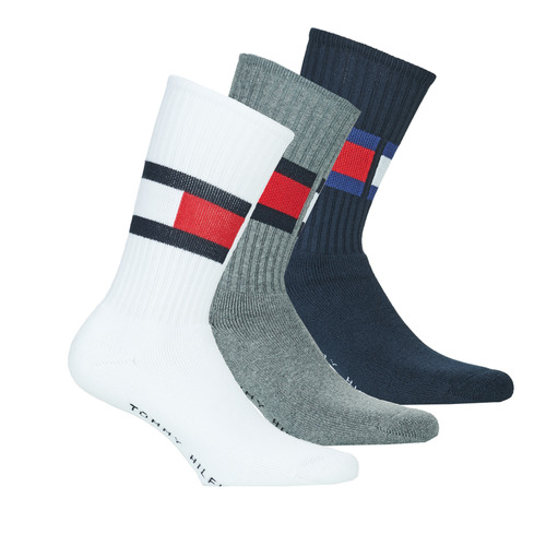 Tommy Hilfiger - SOCK X3 - Blanc / Marine / Gris
