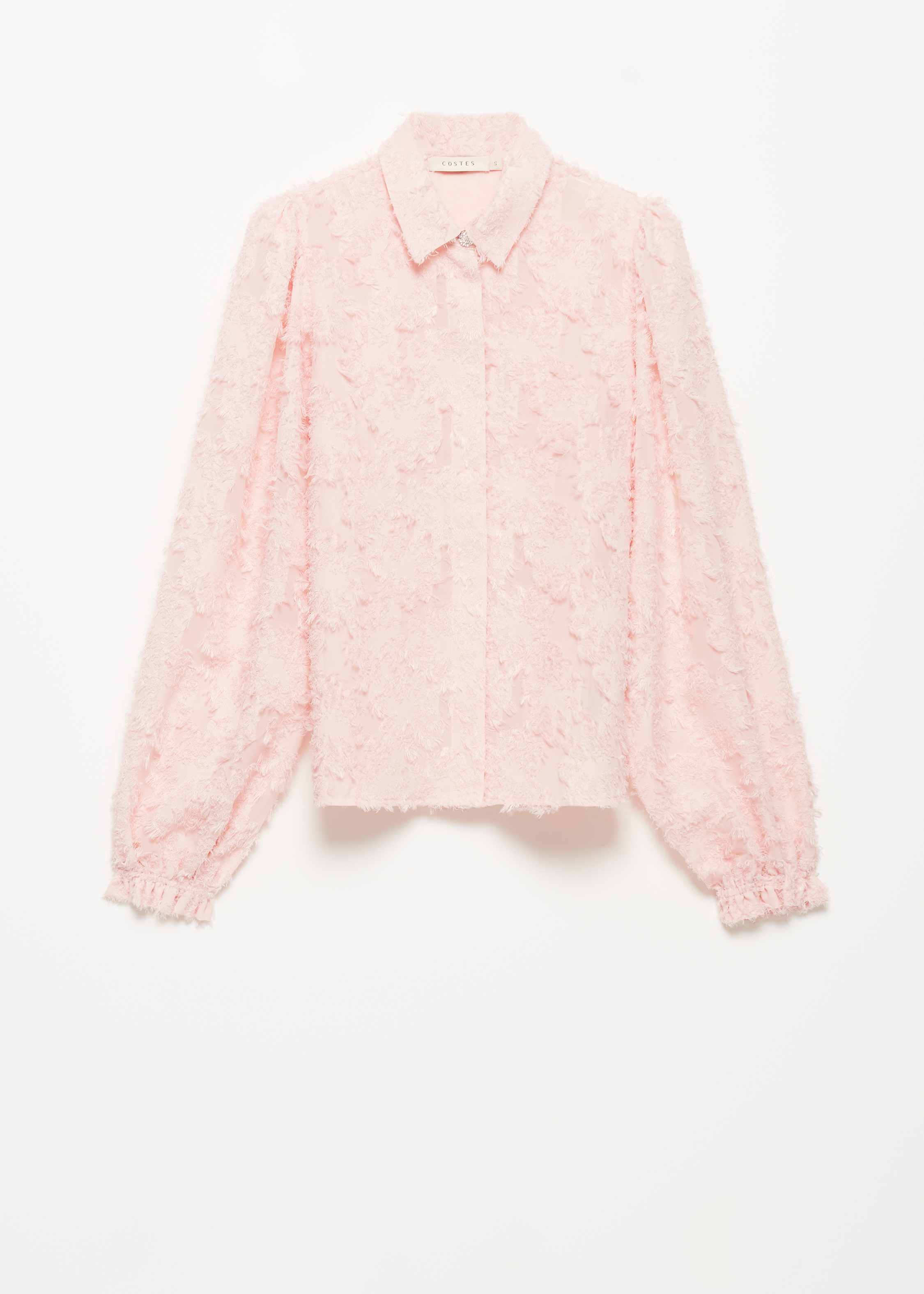 Blouse met bloemen franjes