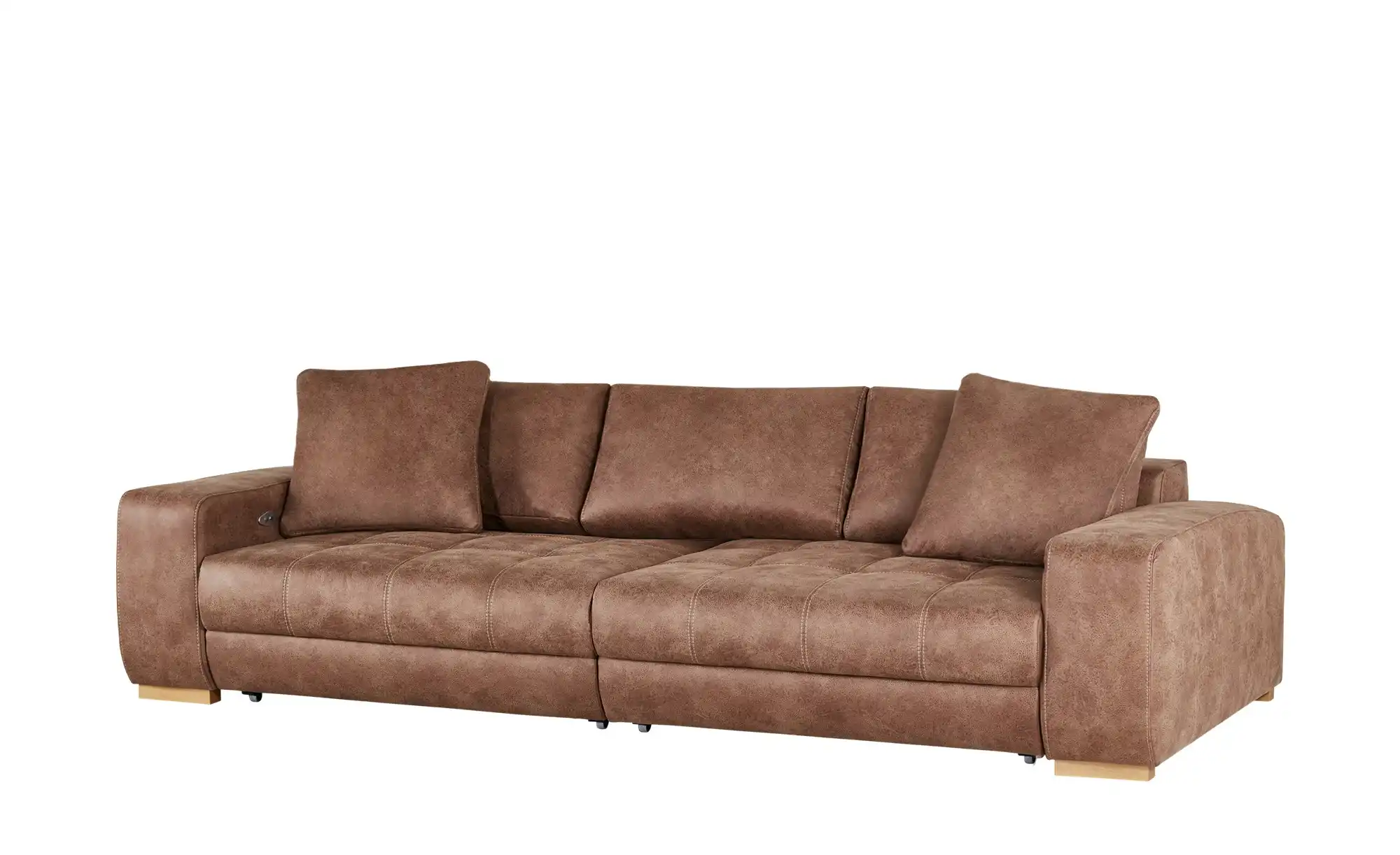 bobb Big Sofa cognac - Microfaser Caro