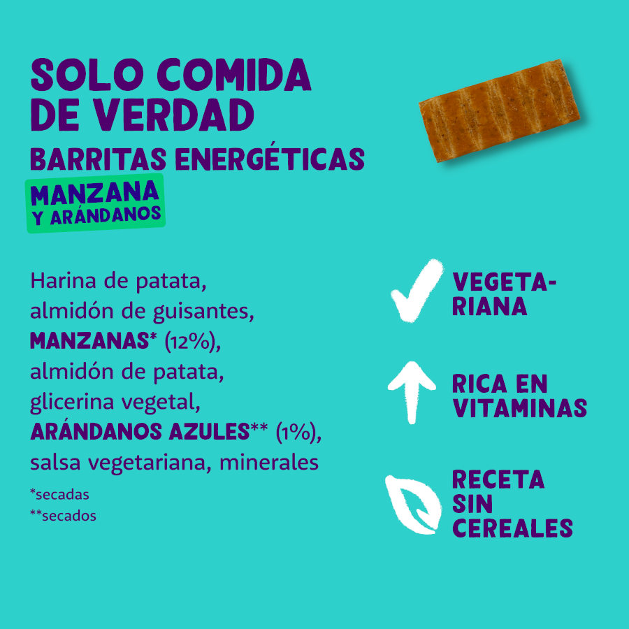 Barrinhas para cães Edgard & Cooper sabor maçã e mirtilo