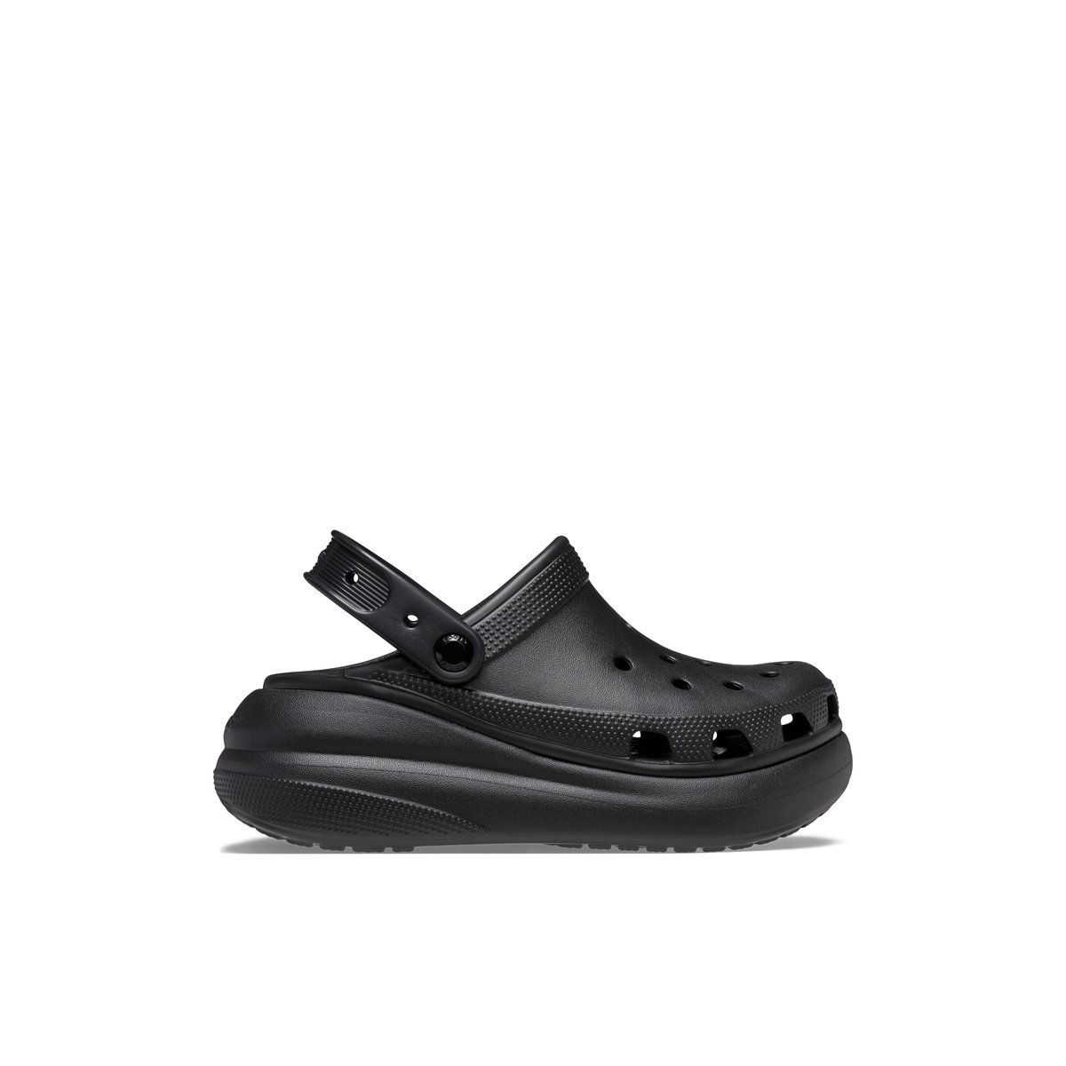 CROCS-Classiccrush-Sabots - Talon plat - Noir
