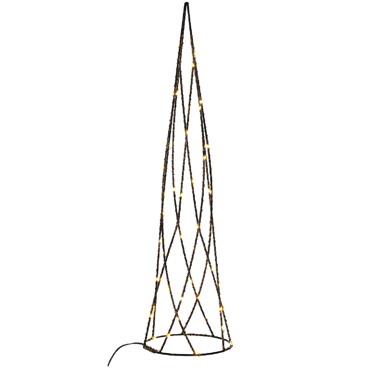 Beliani Lot de 2 Décorations de Noël LED Noir
