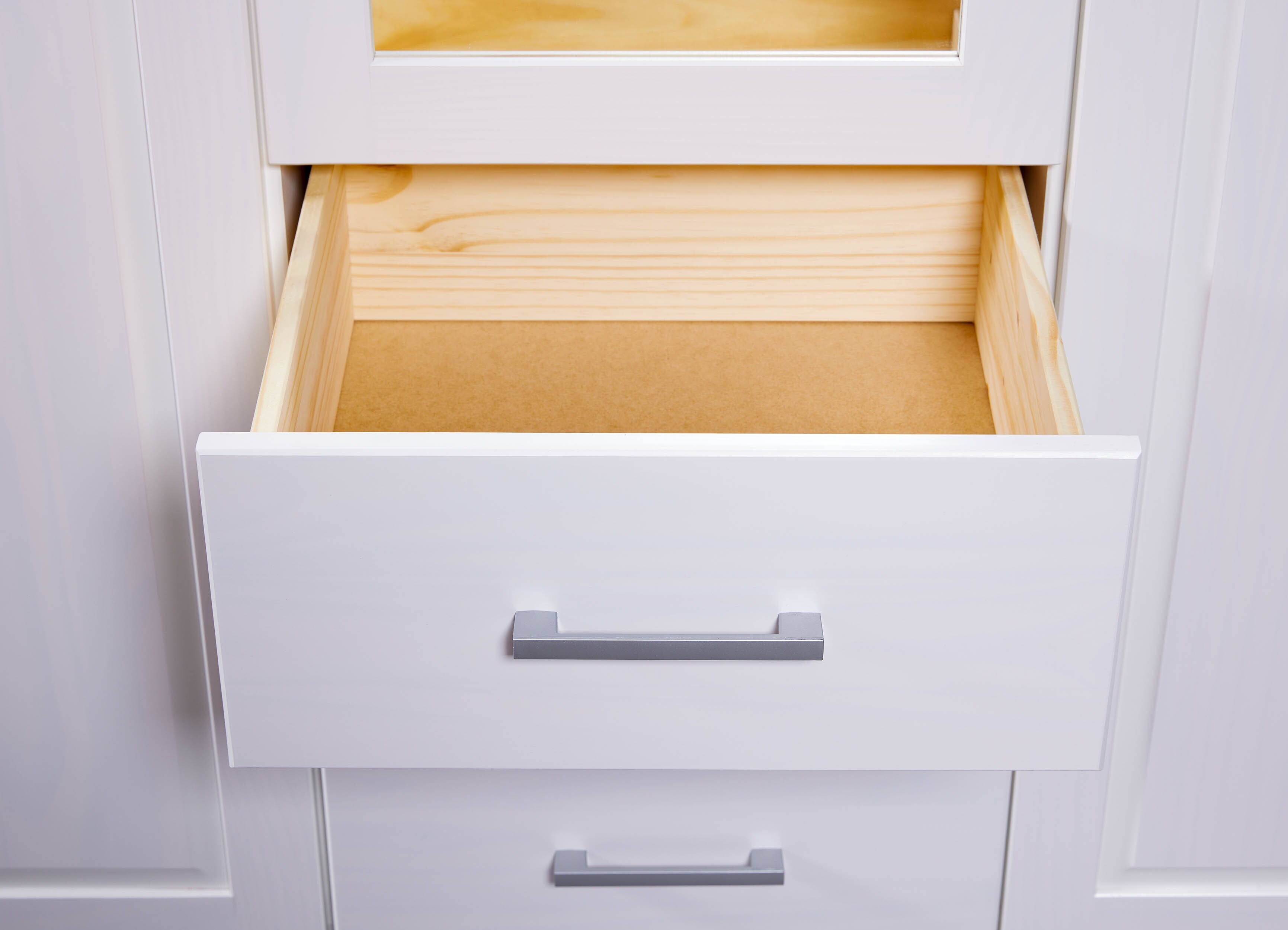 Inter Link Kleiderschrank Geraldo mit Spiegel 3 Türen und Schubladen in Weiss