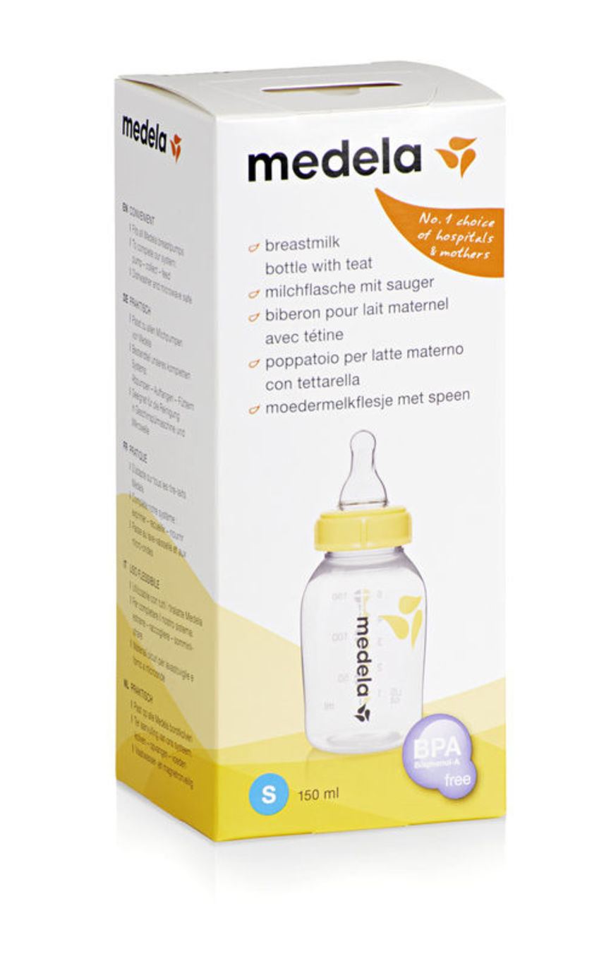 Medela flaske m/smokk 0-3 mnd 150 ml
