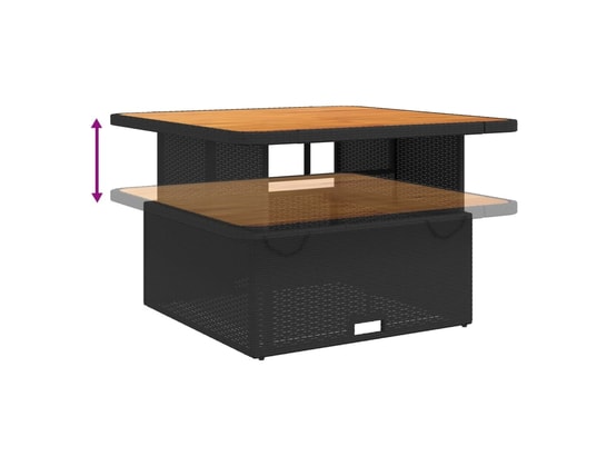 LES TENDANCES - Salon extérieur Salon de jardin-noir-4 places-57x66x93-451215