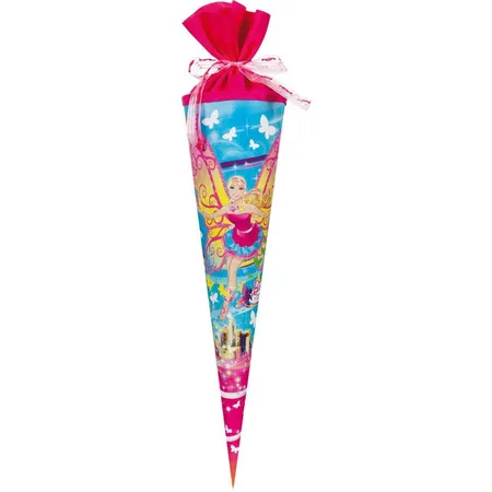 Nestler Schultüte Barbie Glitzerfeen mit Glimmerlack rund, 70cm