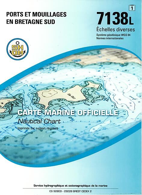 EPSHOM - 7138L PORTS MOUILLAGES EN BRETAGNE SUD