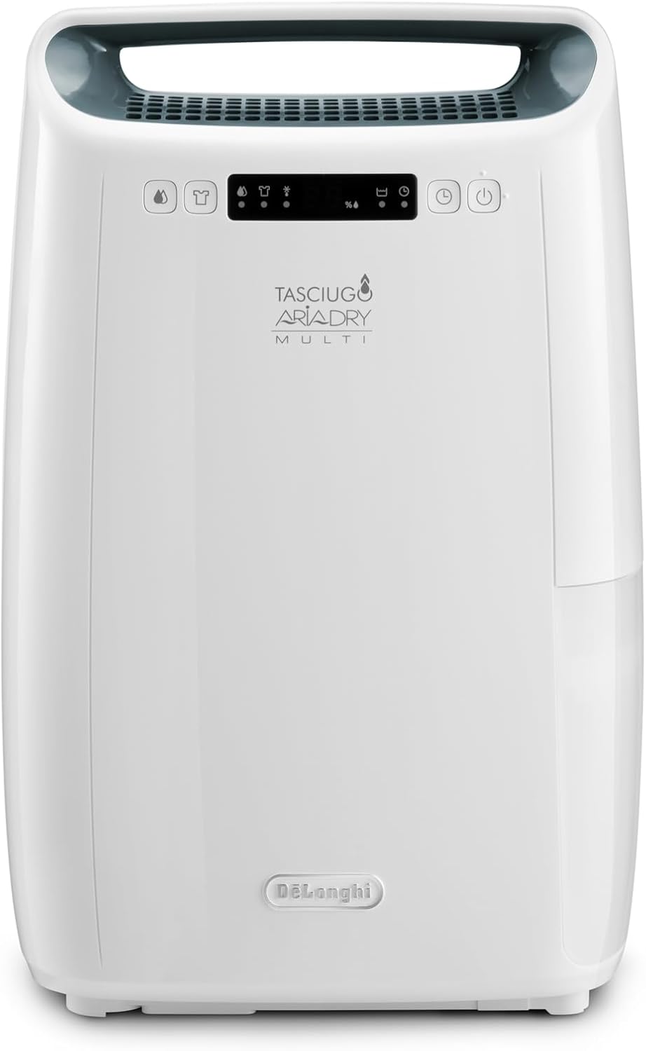 De'Longhi AriaDry DEXD216RF Mehrzweck-Luftentfeuchter, entfernt Feuchtigkeit zu Hause mit Filtration mit 3 Aktionen, Trocknungsfunktion, Luftbefeuchtung 16 l/Tag, R290, abnehmbarer Wassertank, Schwarz